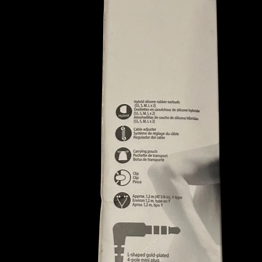 Sony Sports In‑Ear Water Resistant Headphones with Mic – White (MDR‑AS410AP)